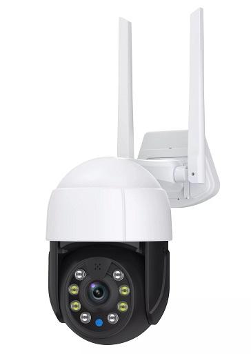 REIGY Cámara de seguridad WiFi de 3 MP para exteriores de 360° con visión  nocturna a color, cámara CCTV PTZ inalámbrica para interiores, cámara IP de