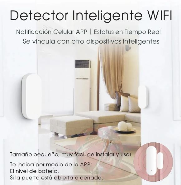  Sensor de puerta WiFi, sensor inteligente de puerta de