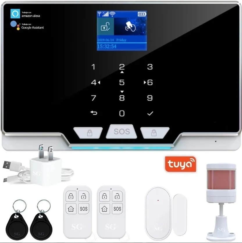 Alarma de Casa Tuya Smart Wifi + GSM + Linea Telefonica Híbrida Seguridad  Para Casa Oficina Negocio