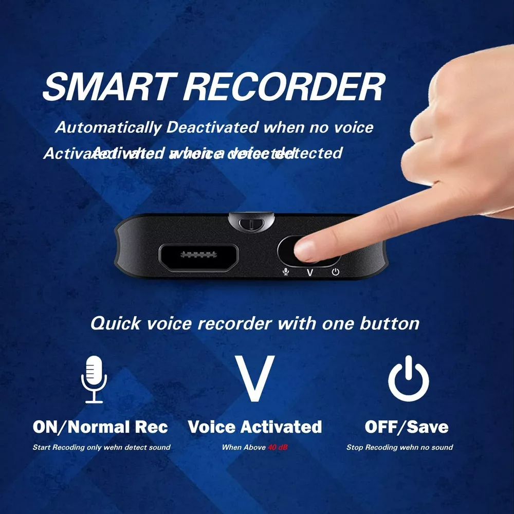 Grabadora de voz espía 8GB tipo llavero pequeño S25V reducción de ruid